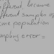 Sampling Error And Hypothesis Testing