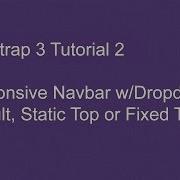Bootstrap 3 Tutorial 2 Responsive Navbar With Dropdown Default Static Top Or Fixed Top