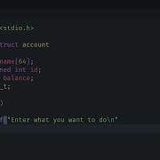 Bank Account System In C Part 1 Setup Intro