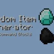 Random Item Generator With Command Blocks MCPE Win10 XBox Switch