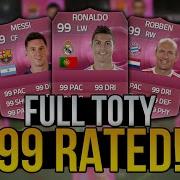 FIFA 15 99 RATED FULL TOTY SQUAD FT 99 RONALDO MESSI ROBBEN