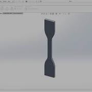 Solidworks Model And Simulation Of ASTM Dogbone IV
