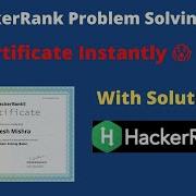 Problem Solving Basic Free Hacker Rank Certification With Solutions Free Hacker Rank Certificate
