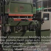 Rubber Compression Molding Machine Double Pistons Mold Platen Auto Moves Out