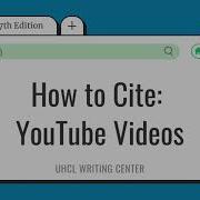 APA Tutorials Citing A YouTube Video