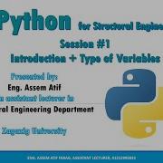 Python For Structural Engineers Session 1 Introduction Variable Types