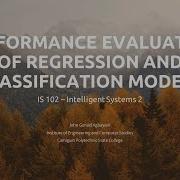 6 Performance Evaluation Of Regression And Classification Models