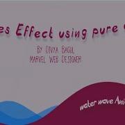 Water Waves Animation Using Pure CSS Waves Effect CSS BY INSPIREDWAY INSPIREDWAY
