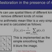 Digital Image Processing DIP In MATLAB Arithmetic Mean Filter