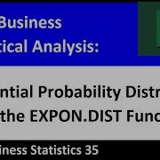 Excel Statistical Analysis 35 Exponential Probability Distribution EXPON DIST Function
