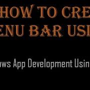 HOw To Create A Menu Bar Using C Windows App Development Using C Prog Fans