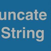 Truncate A String C Programming Example