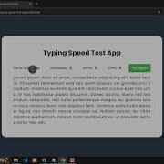 Typing Speed Test App Using HTML CSS And JavaScript With Source Code