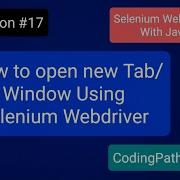 Selenium 4 With JAVA 17 How To Open New Tab Or Window In Selenium WebDriver Practical Demo