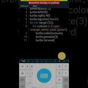 Python Turtle Code Beautiful Design Using Python Pydroid 3 App Python Coding