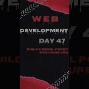 Day 47 Build A Modal Popup With HTML CSS No JavaScript Css Coding Viralshort Techshorts
