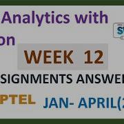 Data Analytics With Python Week 12 Assignment Data Analytics With Python NPTEL Jan Apr 2021