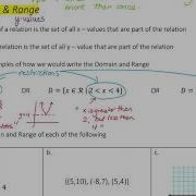MCF3M Characteristics Of A Function And Domain And Range
