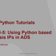 ADS Python Tutorial 5 Using Python Based Synthesis IPs In ADS