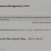 Automatic Memory Management AMM In Oracle Database 19c