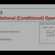 Lecture 23 Java Conditional Relational Operators بالعربي
