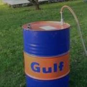 Oil Barrel Getting Crushed By The Atmosphere Using A Vacuum Pump