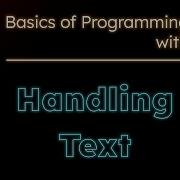 Programming With C Handling Text