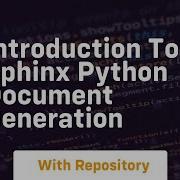 Introduction To Sphinx Python Document Generation