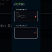 Junior Developer VS Senior Developer Coding Webdesign Htmlcss Shorts Music Frontend Css