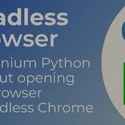 Headless Browser In Selenium Python