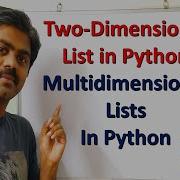 Two Dimensional Lists In Python Language Multi Dimensional Lists In Python List Of Lists 2D Lists