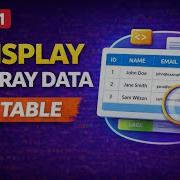 Display Array Data In Table Php Tutorial