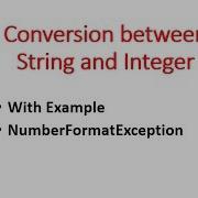Conversion Between String And Integer Hindi