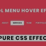 Cool CSS Menu Hover Effect Html Css Hover Effects Tutorial