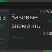 Базовые элементы в Android Studio на Windows 10 Урок 3