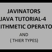 JAVA TUTORIAL 4 ARITHMETIC OPERATOR