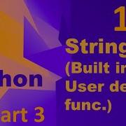 Python String Built In Handling Functions Computer Science Chapter 8 Class 11