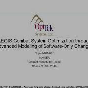 OptTek S Tech Talk For SBIR Topic N181 031