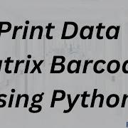 Print Data Matrix Barcode Using Python
