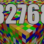 Large Scale Rubik S Cube Simulation Solving 32768 Layers