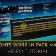 How Fonts Work In Pack Manager Video Tutorial After Effects