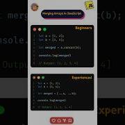 Merging Arrays Using JavaScript Coding Shorts Javascript