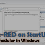 Запуск Node RED при загрузке с помощью планировщика заданий в Windows
