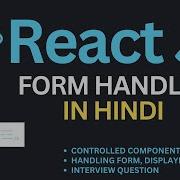 Form Handling In ReactJs Tutorial 13 In Hindi Complete React Course In Hindi