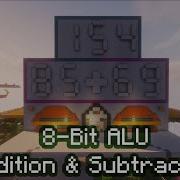 Minecraft Redstone 8 Bit Calculator Addition Subtraction Showcase