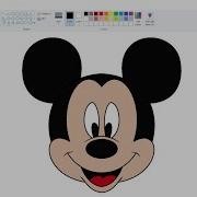 How To Draw Mickey Mouse Face Step By Step Mickey Mouse Drawing In Ms Paint