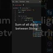 Sum Of All Digit Between String In Python Shorts Short Python