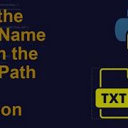 Get The File Name From The File Path In Python Python Examples Python Coding Tutorial