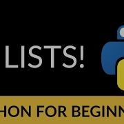 Python Beginner Tutorial 6 Lists