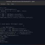 Java Program To Show Graphics Sinewave